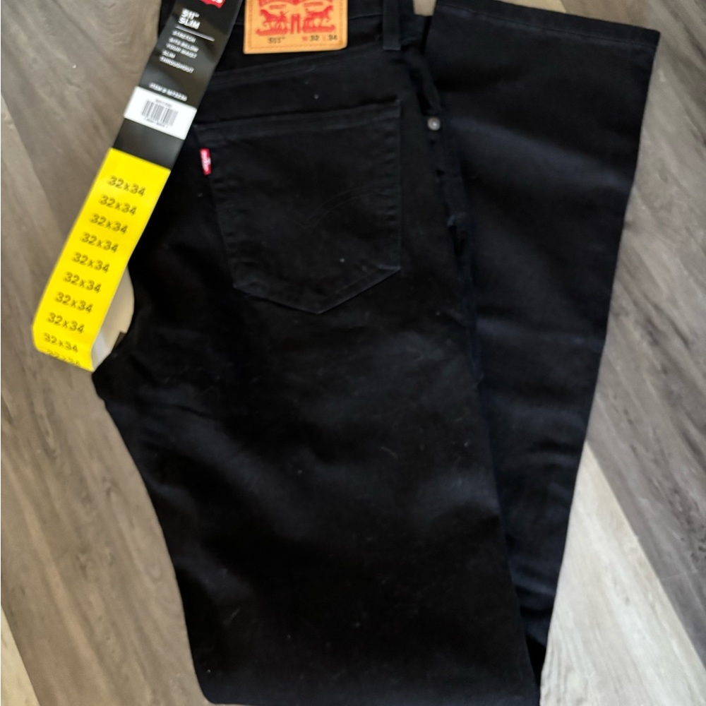 Levi's Men's Slim Straight Black Jeans